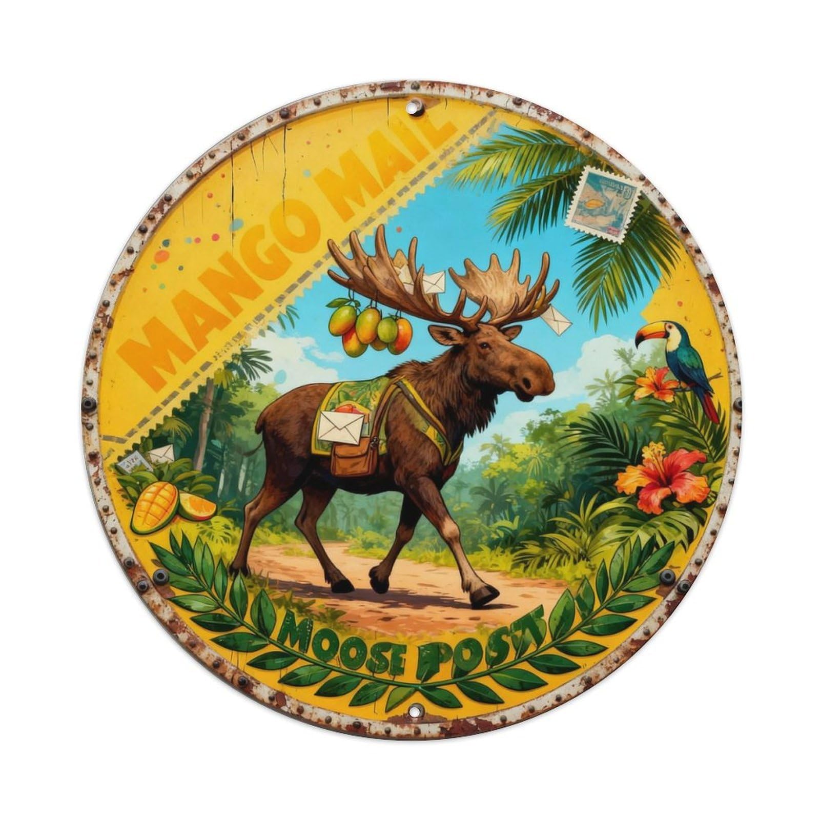Mango Mail Sign Metal Tin Sign Plaque