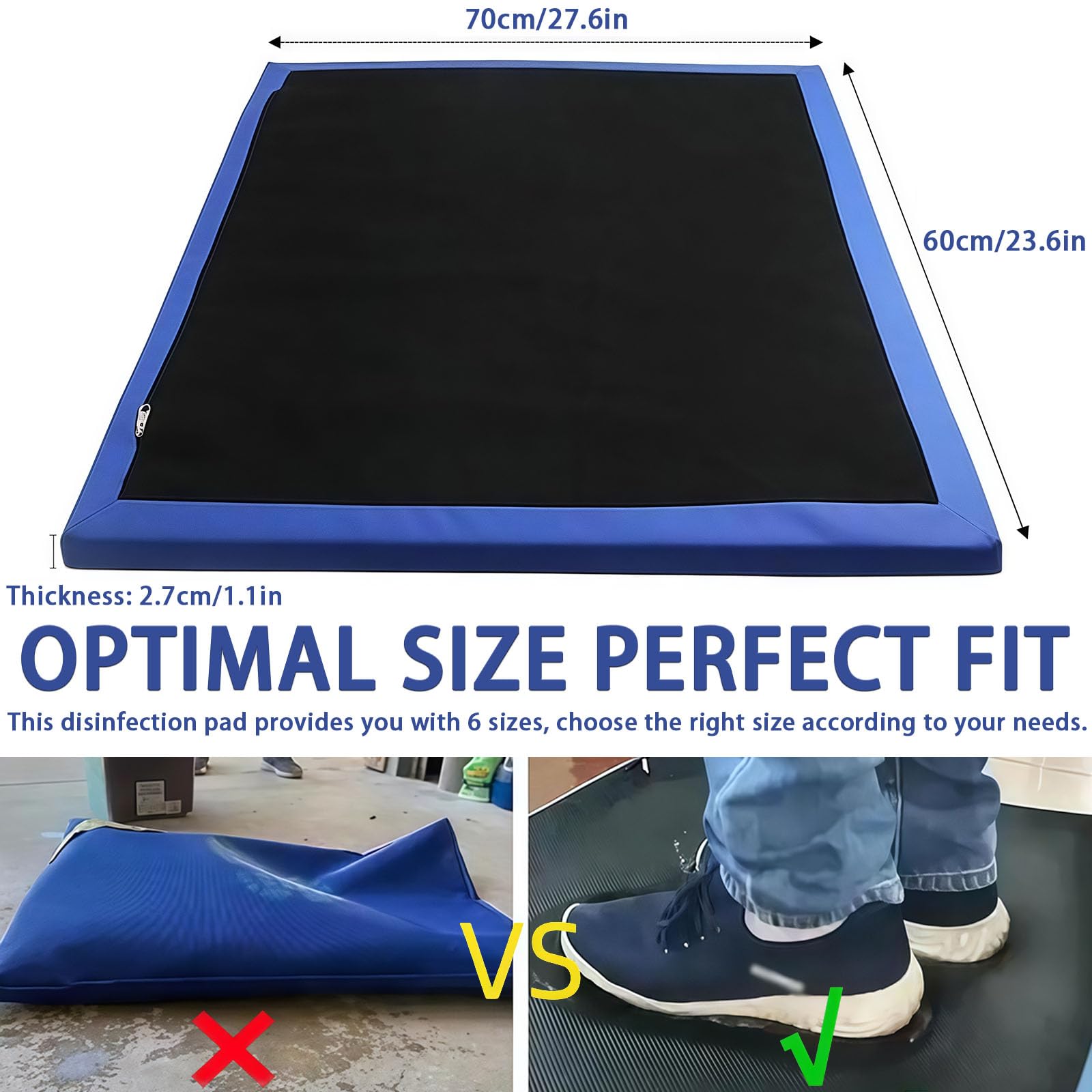 Alfombrilla desinfectante para zapatos, desinfectante para uso en interiores y exteriores, ideal para hospitales, laboratorios y cría de animales