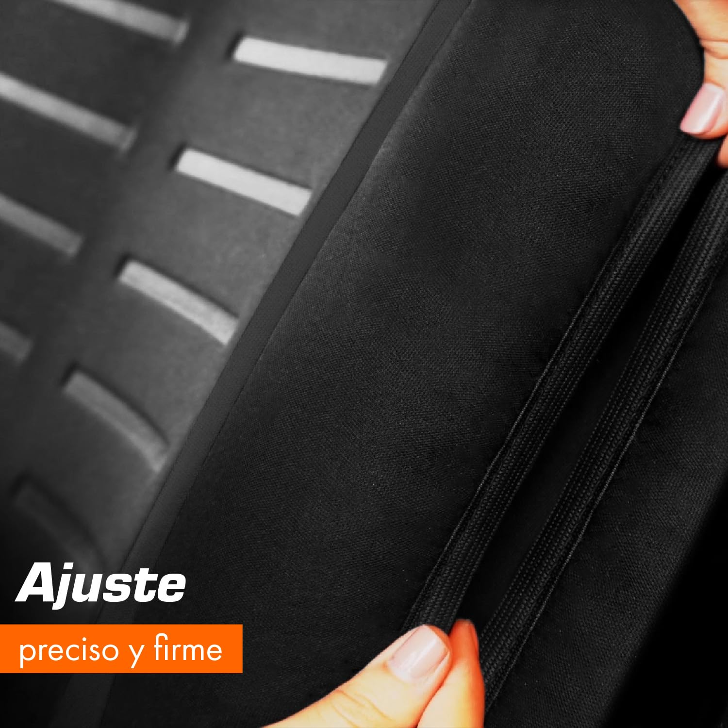 Upgrade4cars Fundas Asientos Coche Universales Negro | Cubre Universal | Protector de Asiento Delantero para Delantero y Trasero | Accesorios Interior Decoracion