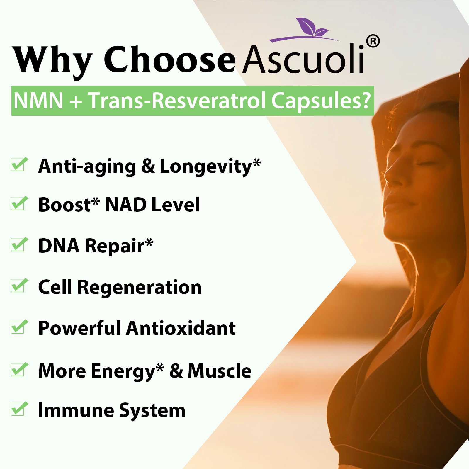 99% Pure NMN Resveratrol 1150mg per Serving, 3-in-1 NMN Supplement, 60 Caps — Amazon image 3