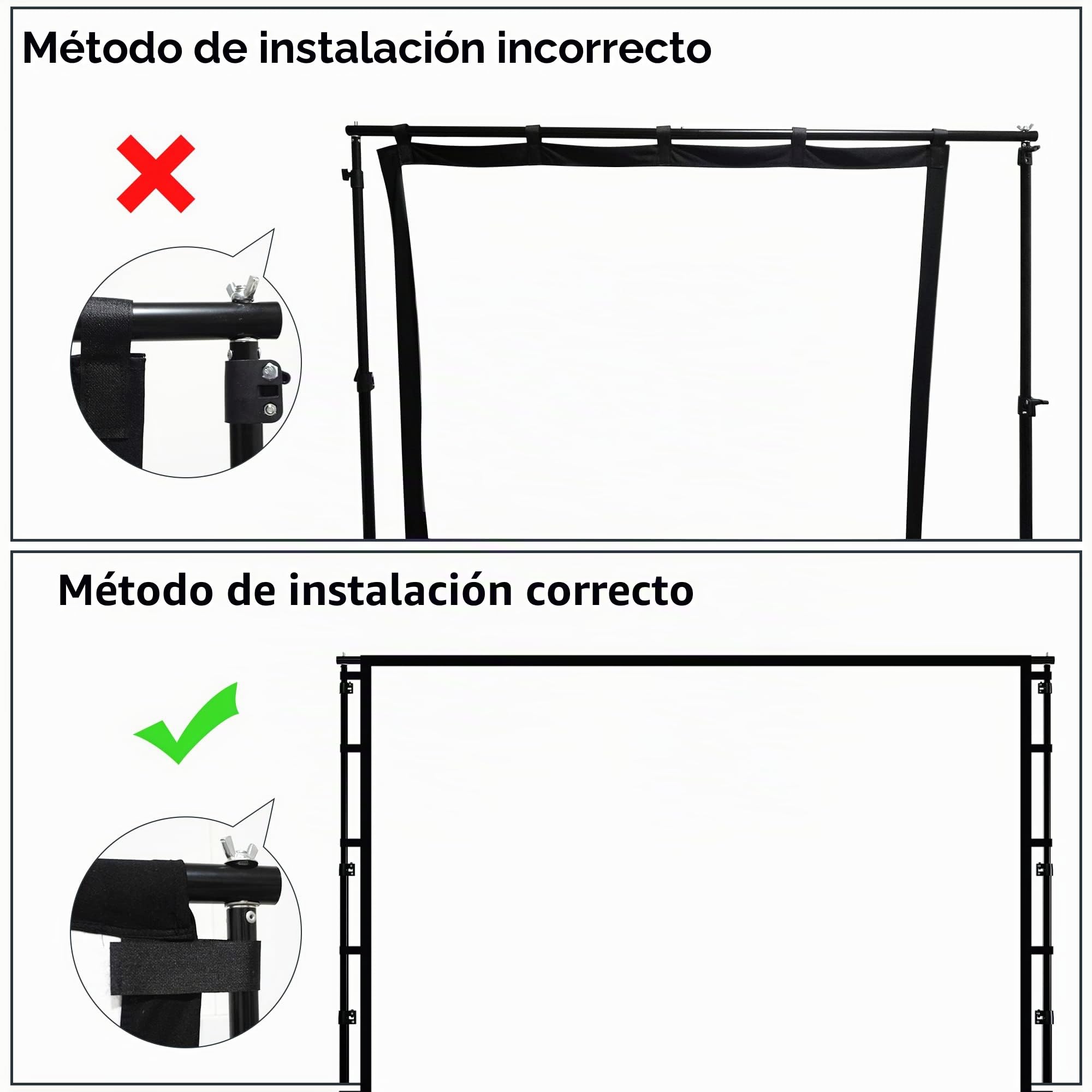 Pantalla de proyector con Soporte, 120 Pulgadas 16:9 para Cine en casa, Fiesta Interior al Aire Libre, Cine en el Patio Trasero.