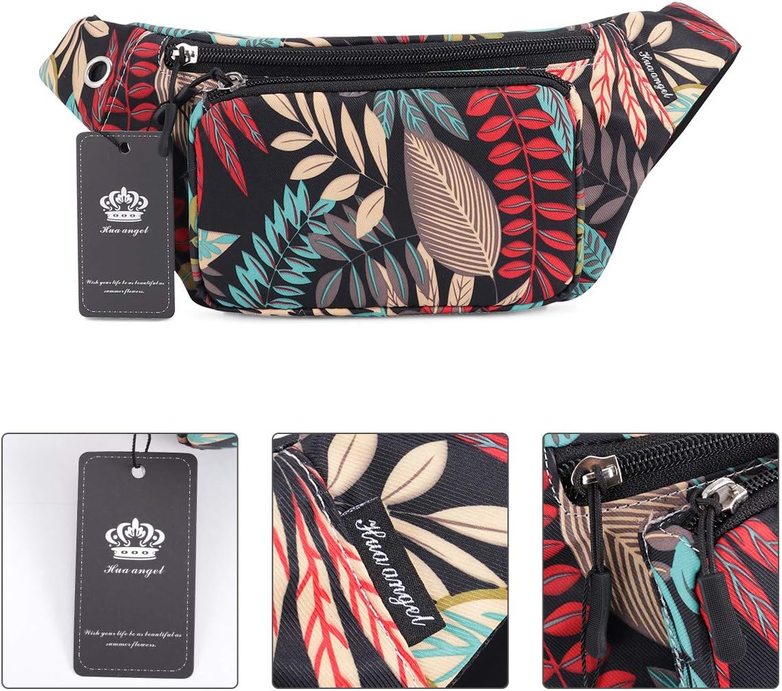 HUA ANGEL Fanny Pack for Women & Men - Crossbody Waist Bag Lightweight Belt Bum Bag for Sports, Travel, Hiking, Everyday Use - Image 4