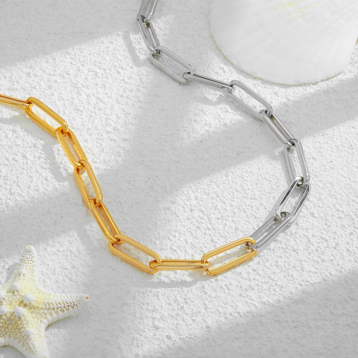 LILIE&WHITE Gold And Silver Chain Necklace For Women Rope Chain Necklace Chic Link Chunky Gold Necklace Fashion Jewelry - Image 6