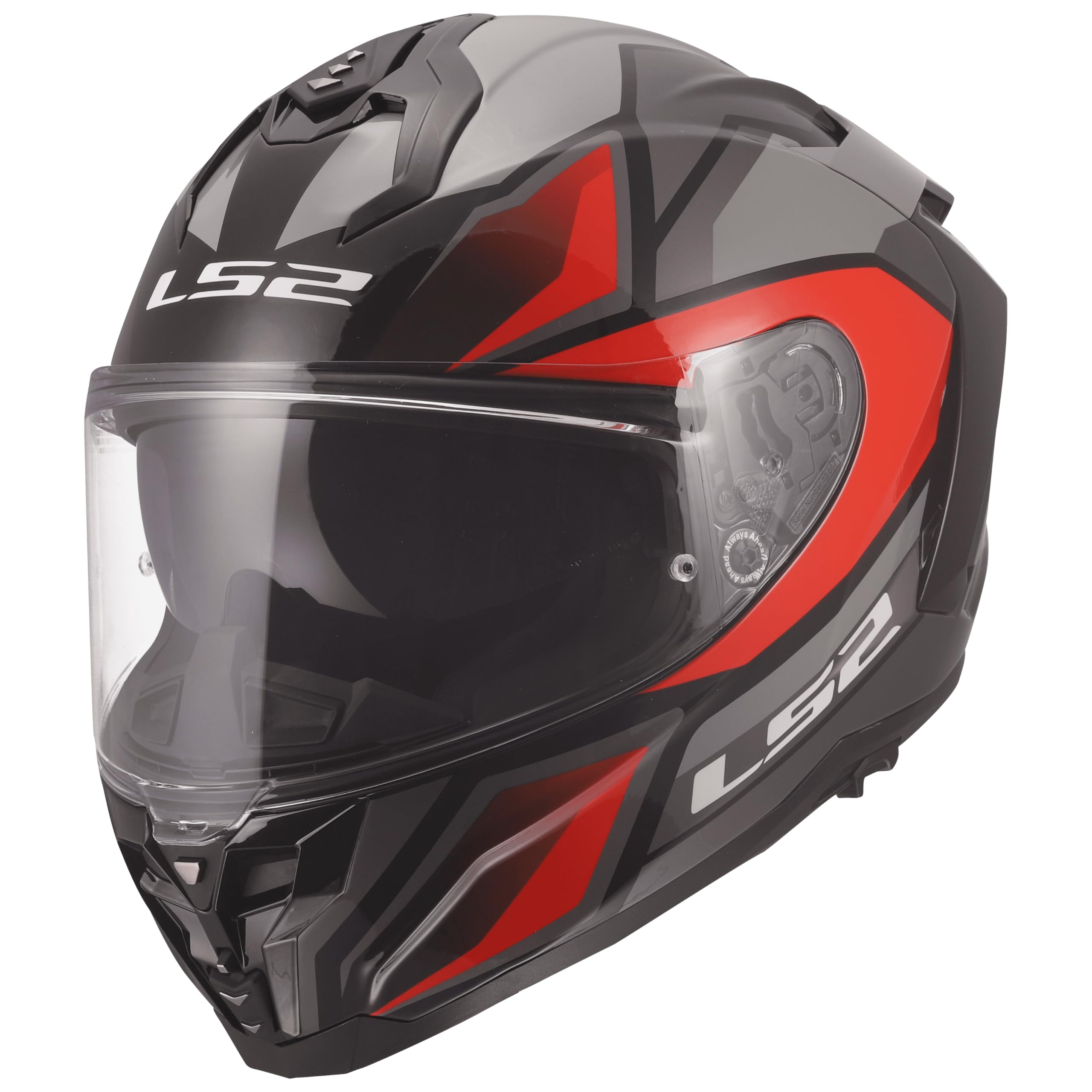 LS2, Casco Moto Integral CHALLENGER II VIPER Grey Red, M