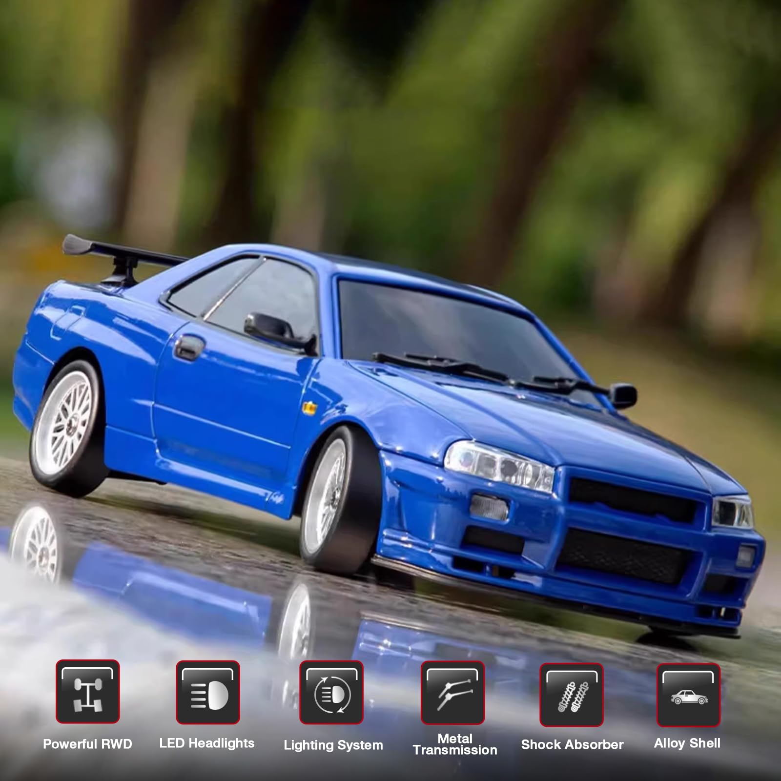 Amazon.co.jp: ARRIS LD1899 1/18 RC ドリフトカー GTR R34 2.4GHz RWD