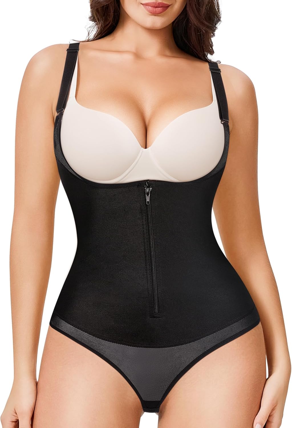 YERKOAD Women Shapewear Bodysuit Latex Waist Trainer Full Body Shaper Tummy Control Fajas Colombianas Zipper Open Bust Corset