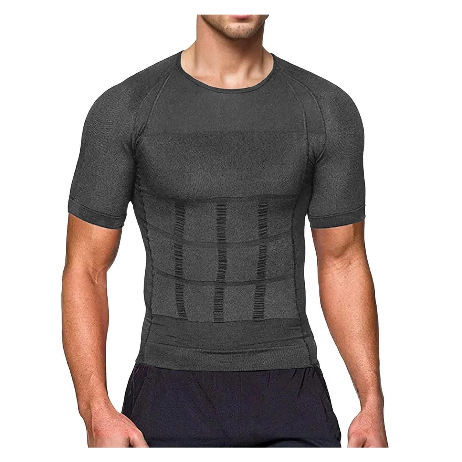 Shapewear herren Männer Body Shaper Fitness Elastischen Bauch Eng Anliegende Kurzarm Hemd Tank Tops Form Unterwäsche Abnehmen Titten Shapewear