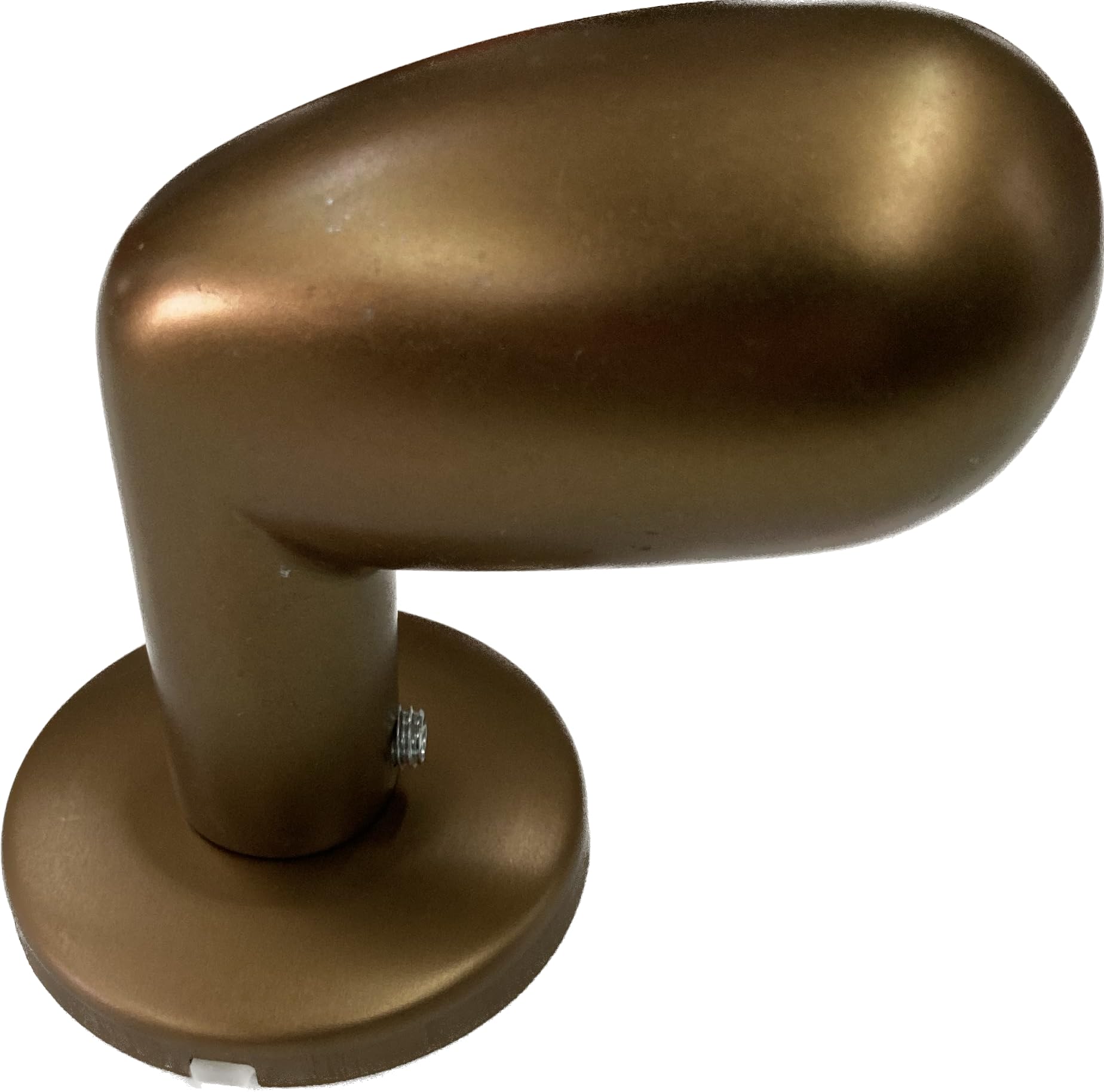 SECUREMME Mezza maniglia reversibile a forma di uovo con rosetta mm 55 - con foro per quadro 8 - il prodotto potete montarlo con o senza molla di ritorno (Alluminio bronzato F4)