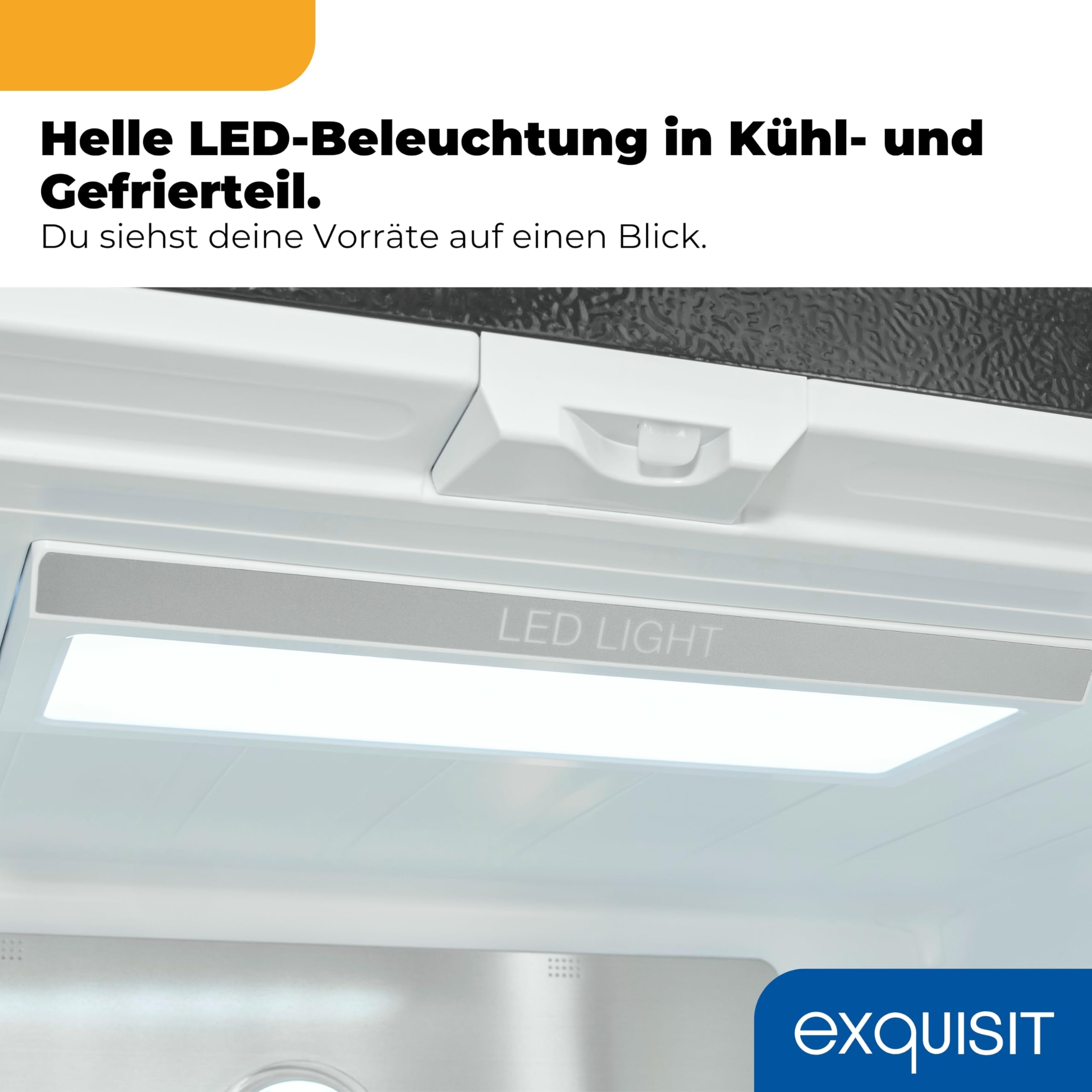 Exquisit French Door Kühl-Gefrierkombination 506 l, No Frost | Inoxlook, Wasserspender, LED, Schnellgefrieren, 183 l Gefrieren, Energieklasse E, 38 dB