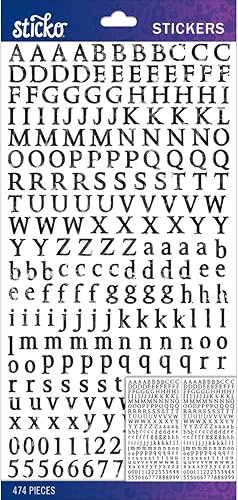 Sticko Pegatina pequeña Alpha-Octavian Distressed-Black (474 piezas) 52-90086