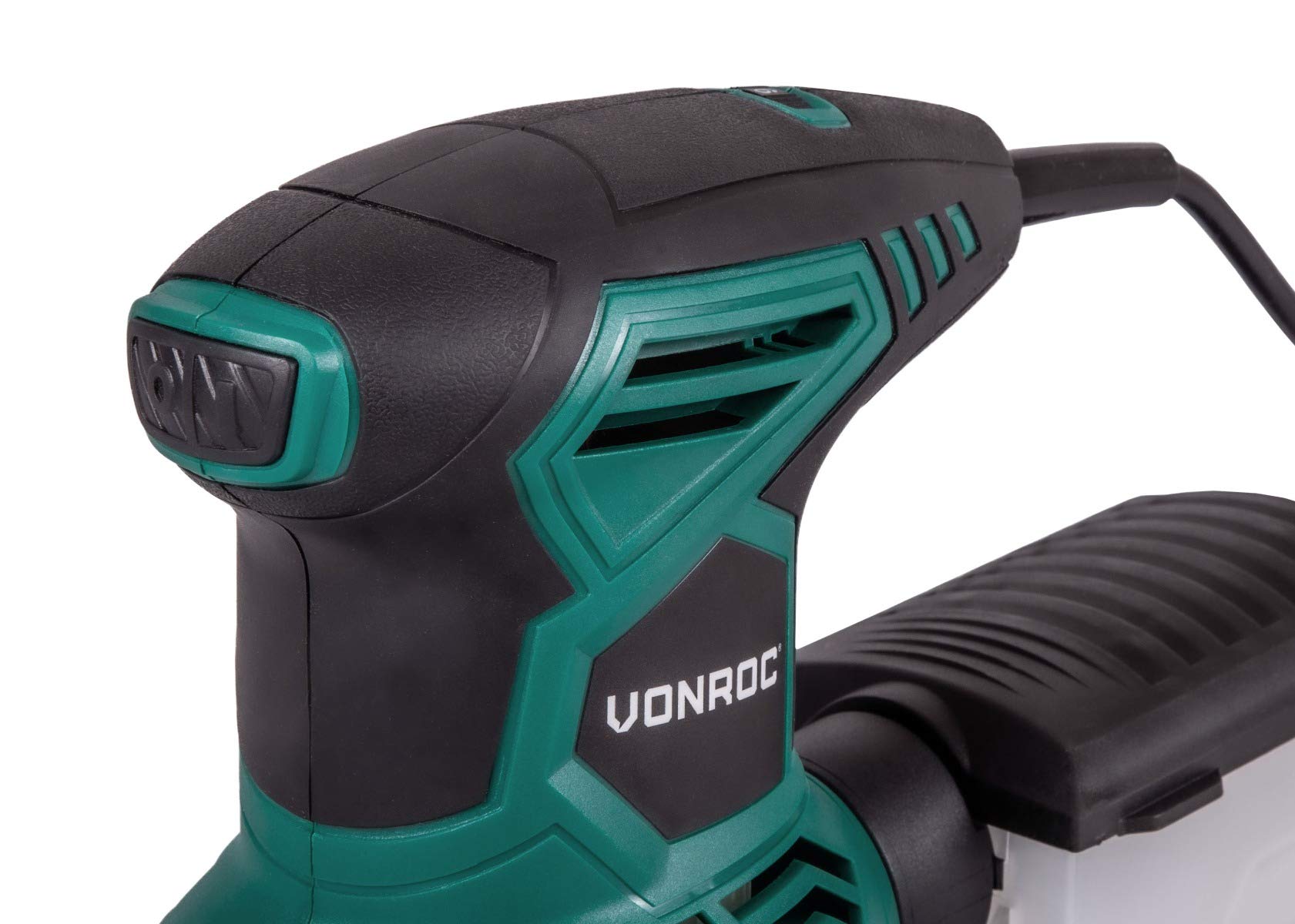 VONROC Levigatrice orbitale 300W - Ø125mm. Include scatola di raccolta polvere e set di carta abrasiva da 12 pezzi