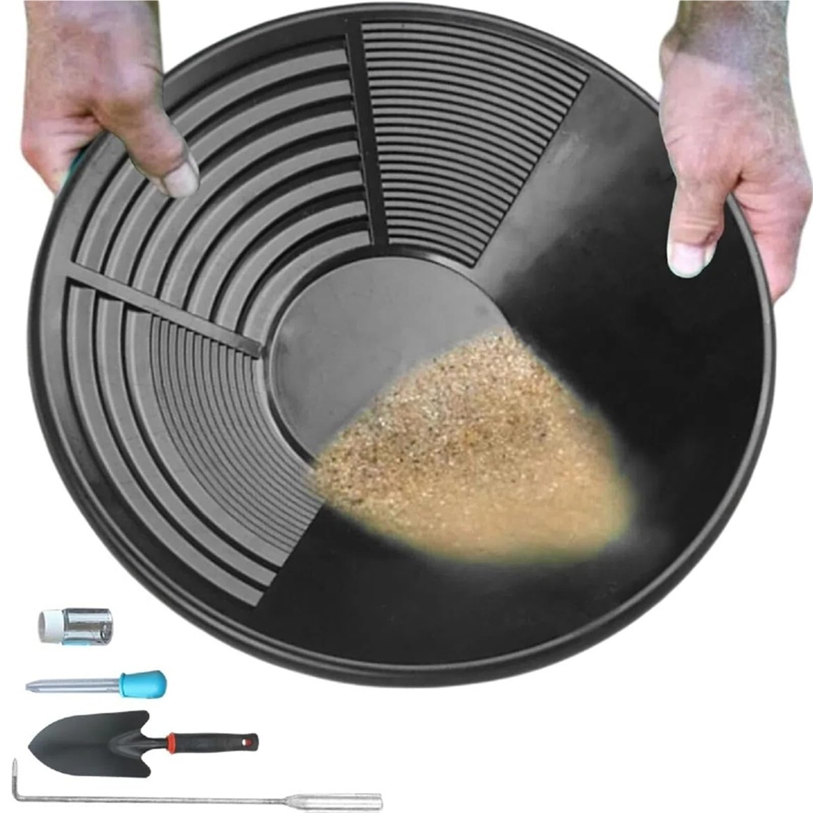 5Pcs Gold Panning Kit, Manual Sieving Equipment, Gold Sifting Classifier Washing Sieve Tray Accessory For Beginners And Enthusiasts, For Outdoors, River, Stream, Beach