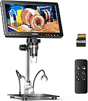Vista 1 de TOMLOV Microscopio Digital DM9 Max: 20MP 10.1" 1500X HD IPS HDMI Microscopio Lupa de Monedas para Monedas con Errores con Pantalla, Microscopios