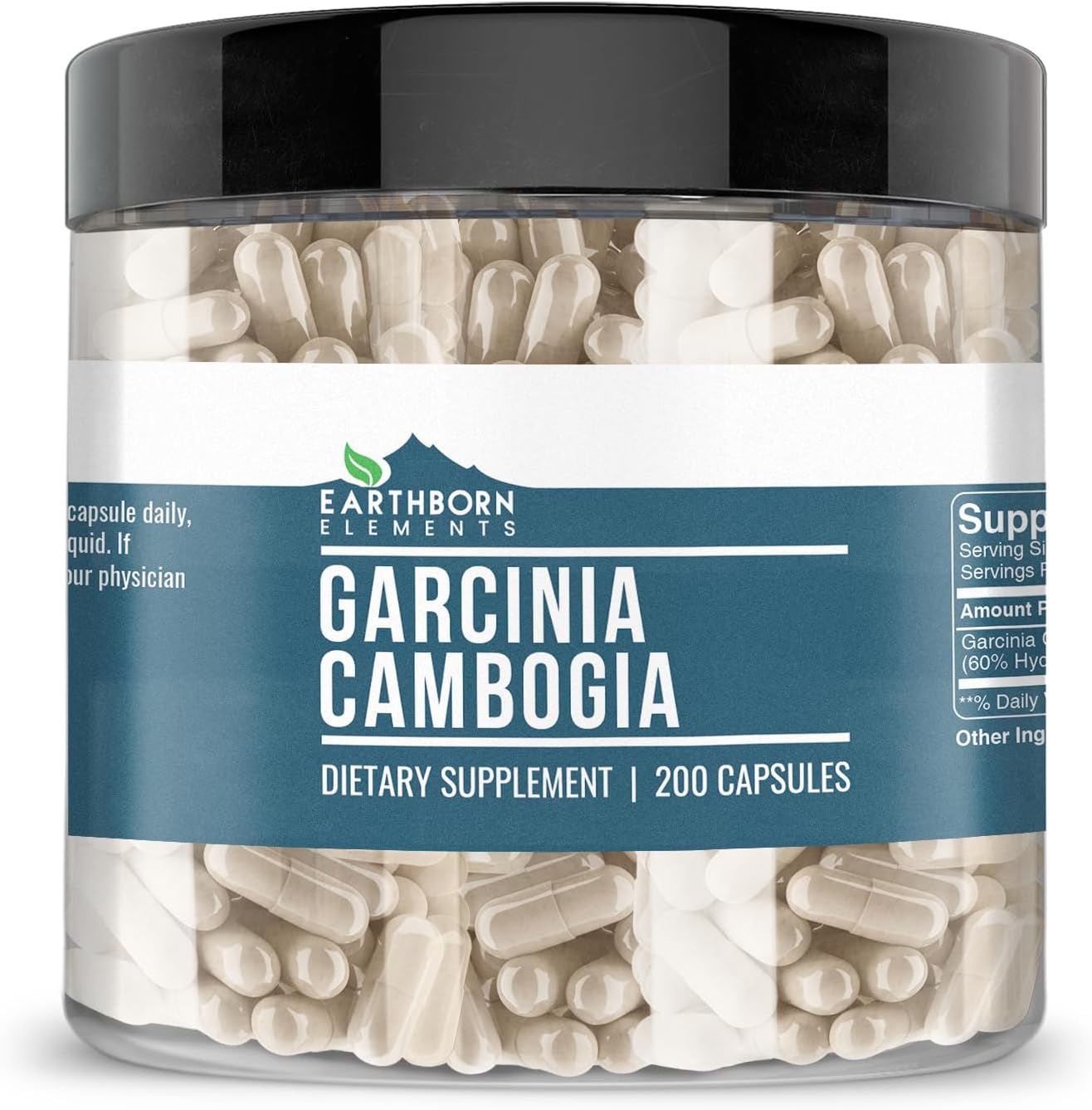 Earthborn Elements Garcinia Cambogia 200 Capsules, Pure & Undiluted, No Additives Earthborn Elements Garcinia Cambogia 200 Capsules, Pure & Undiluted, No Additives