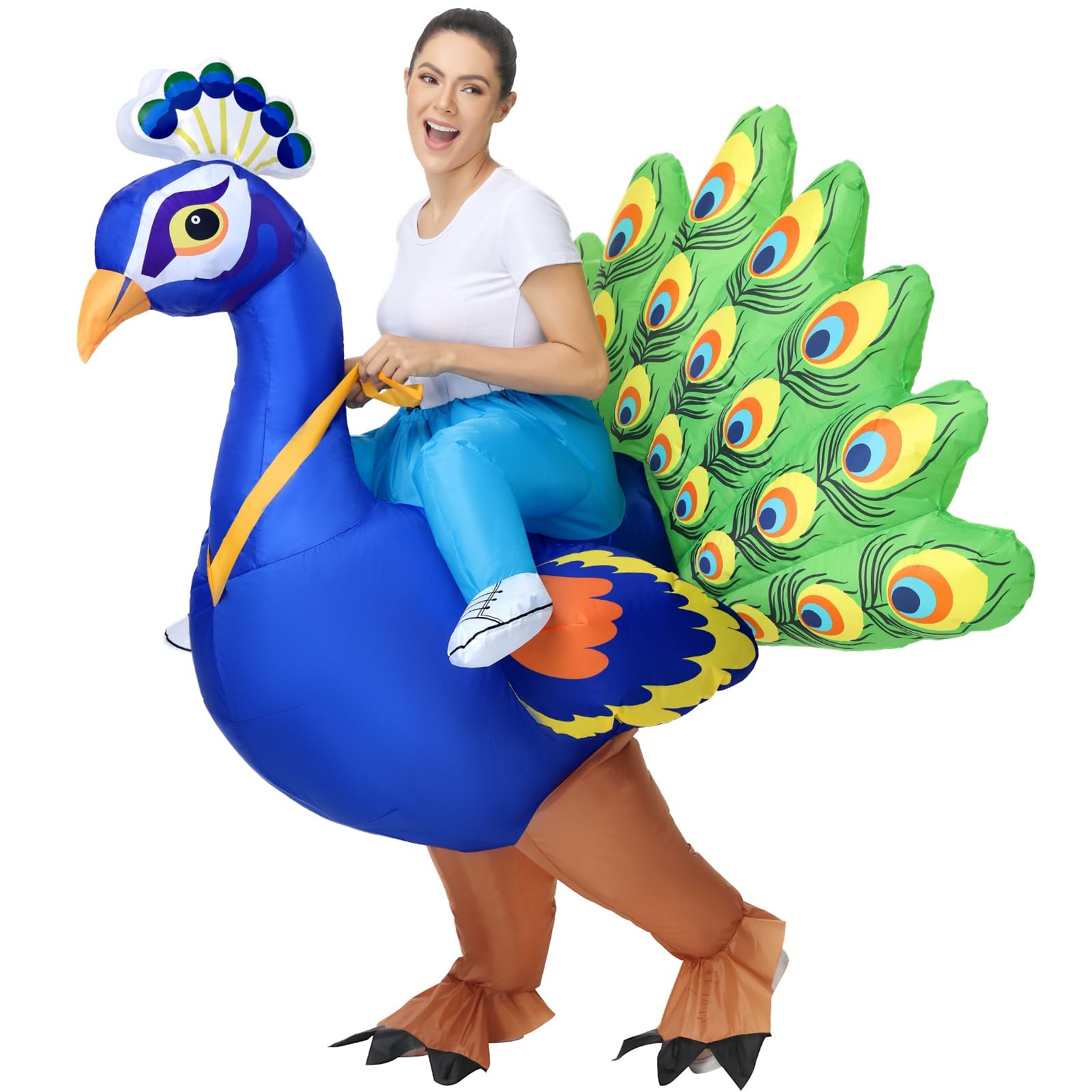 Costume gonfiabile da pavone per adulti, costumi da pavone per Halloween, per donne, costume gonfiabile da indossare, per ragazze, cosplay, costume per feste