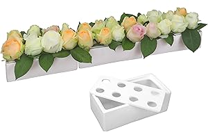 Elegant White Porcelain Flower Vases with Holes for Fresh Arrangements