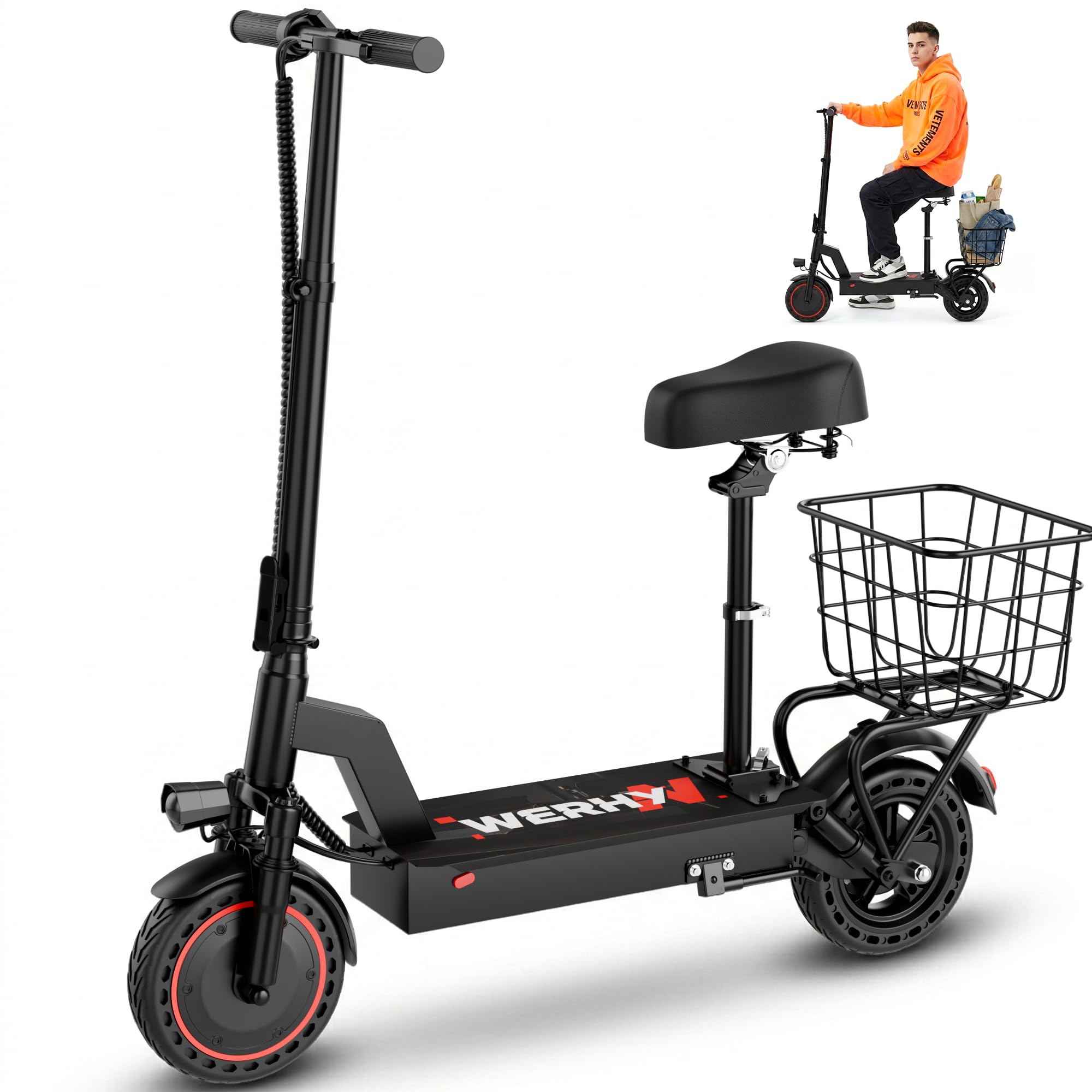 WERHY H4 Electric Scooter with Seat
