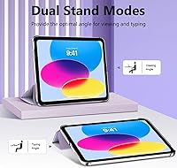 Vista 5 de MoKo Funda para iPad de 10 generación 2022, carcasa trasera translúcida de policarbonato duro delgado para iPad de 10.9 pulgadas 2022, compatible