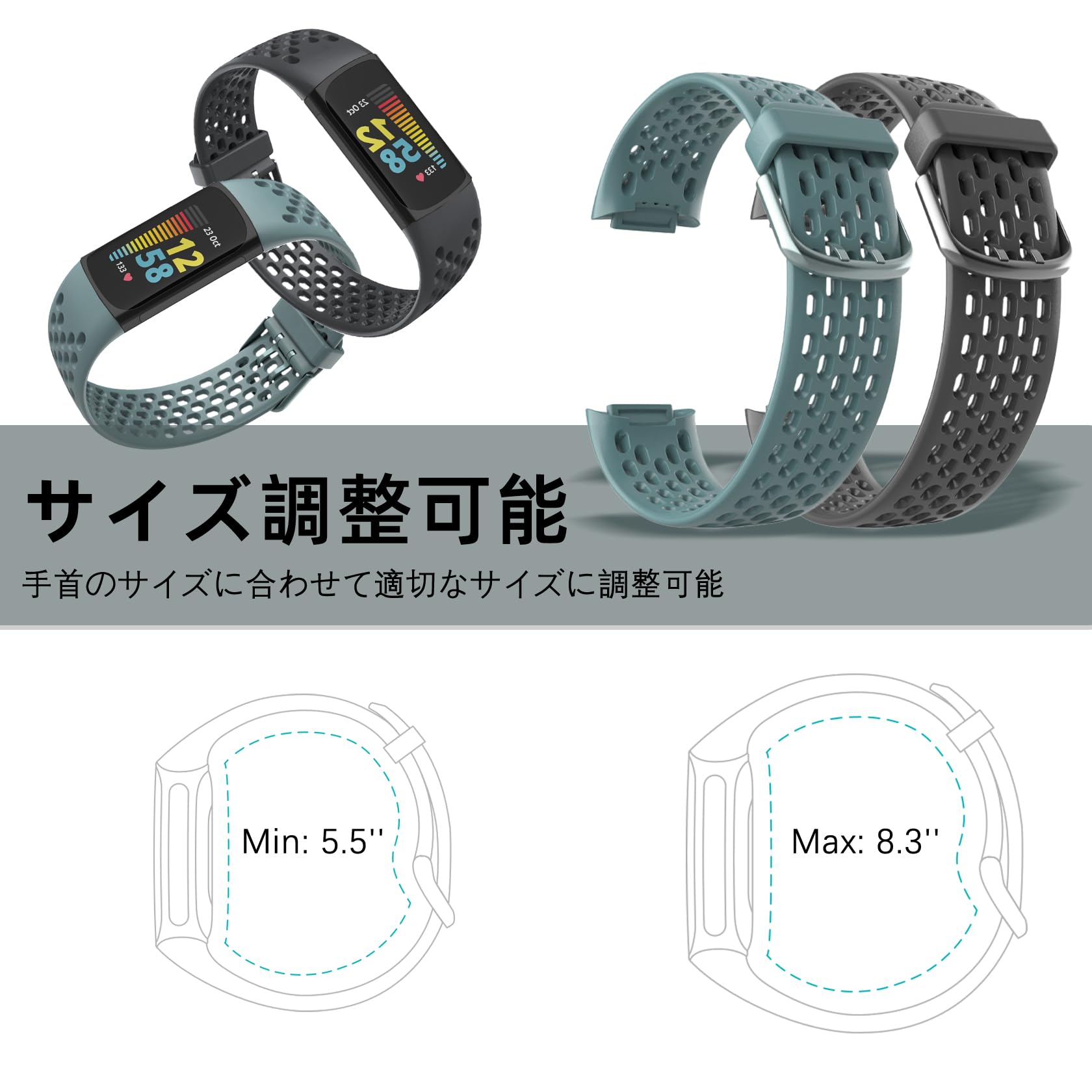 Amazon.co.jp: [HeeNia] バンド Fitbit Charge 6 / Fitbit Charge 5 