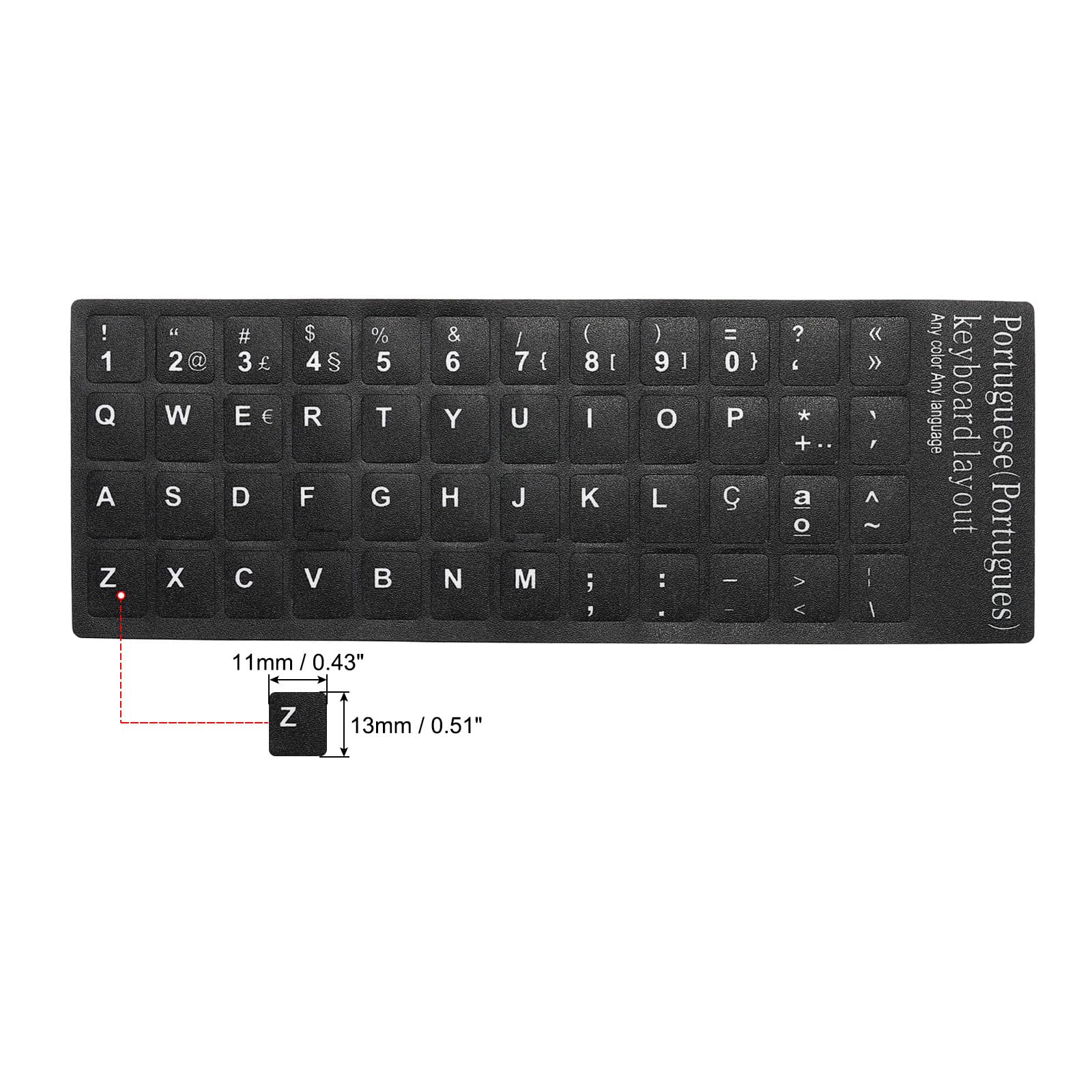 PATIKIL Tastatur Aufkleber 2er Pack - Englisch/Portugiesisch Für Laptop & PC