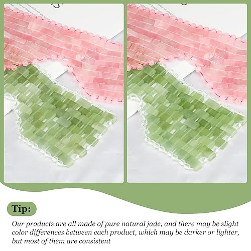 Miniatura 9 de LazyGa Juego de máscara de ojos de jade natural y máscara de ojos de cuarzo rosa, calmante y relajante alivia la hinchazón y las migrañas con
