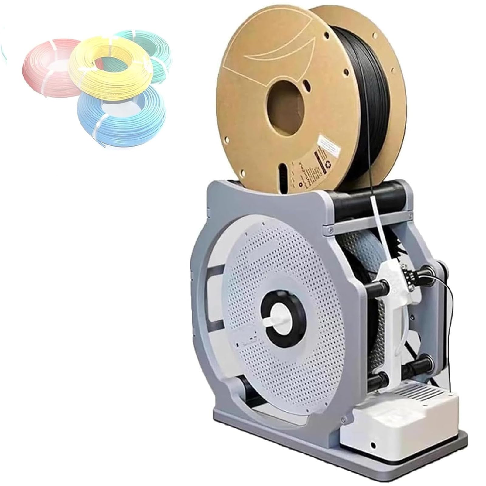 SXDMOUBK 3D Filament Respooler - Electric Spool Rewinder with Smart Auto Start/Stop, 1kg Capacity, No Tangle Wire Winder for PLA, ABS, PETG, TPU, Nylon