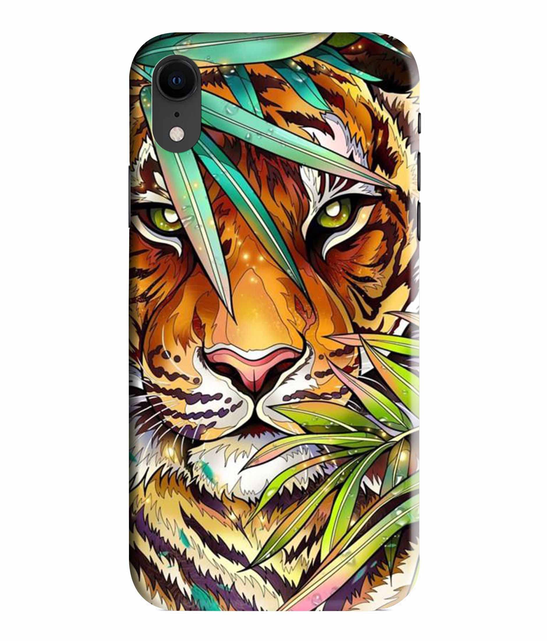 Mugruch Printed Hard Back Case Cover for Apple iPhone XR - Angry Lion inForest Sketch Painting (Multicolor)