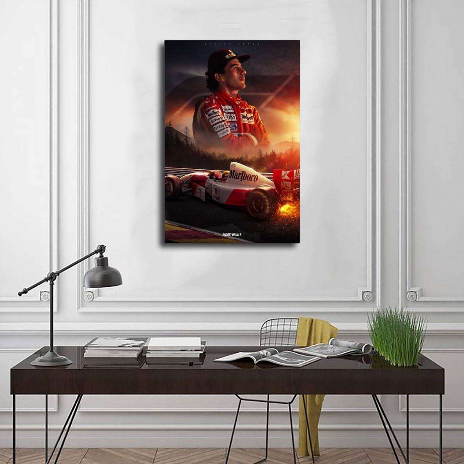 HOBIVA Ayrton Senna Da Silva Legend F1 Racer Art 14 Canvas Poster