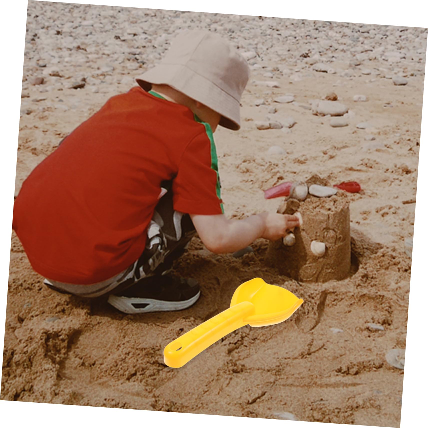 Palas para Excavar Arena, 20 Piezas de Plástico Amarillo para Playa | Mini Juguetes de Playa, Juguetes de Playa para Exteriores, Decoración Verano