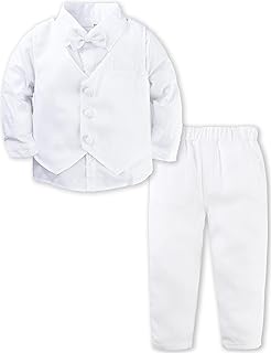 Baby Toddler Boys Gentleman Suit Set, 3pcs Outfits Shirts & Vest & Pants - Buy now