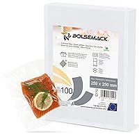 Busta per Sottovuoto goffrata di 250x250mm 25x25 cm. (100unità)