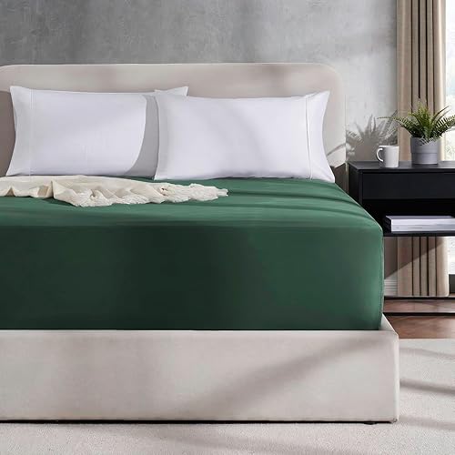 Miniatura 9 de Nestl Bedding - Sábanas bajeras con bolsillo profundo de 53 cm, Microfibra, Hunter Green, King
