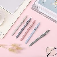 Vista 7 de Mr. Pen Aesthetic Gel Pens & Highlighters No Bleed, 10 Pack - Morandi Color Bible Pens, Black Ink