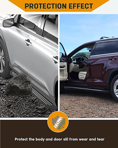 Miniatura 4 de CCIYU Estribos compatibles con Chevrolet Silverado 1500,2022 2019-2023 para Chevrolet Silverado 1500 LTD Rocker Slider escalones laterales y barras