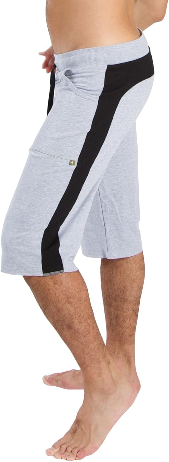 4-rth Men's Eco-Track & Yoga Gym Short Modal French Terry Made in America Caliifornia Stretch Fit European Tennis Pockets