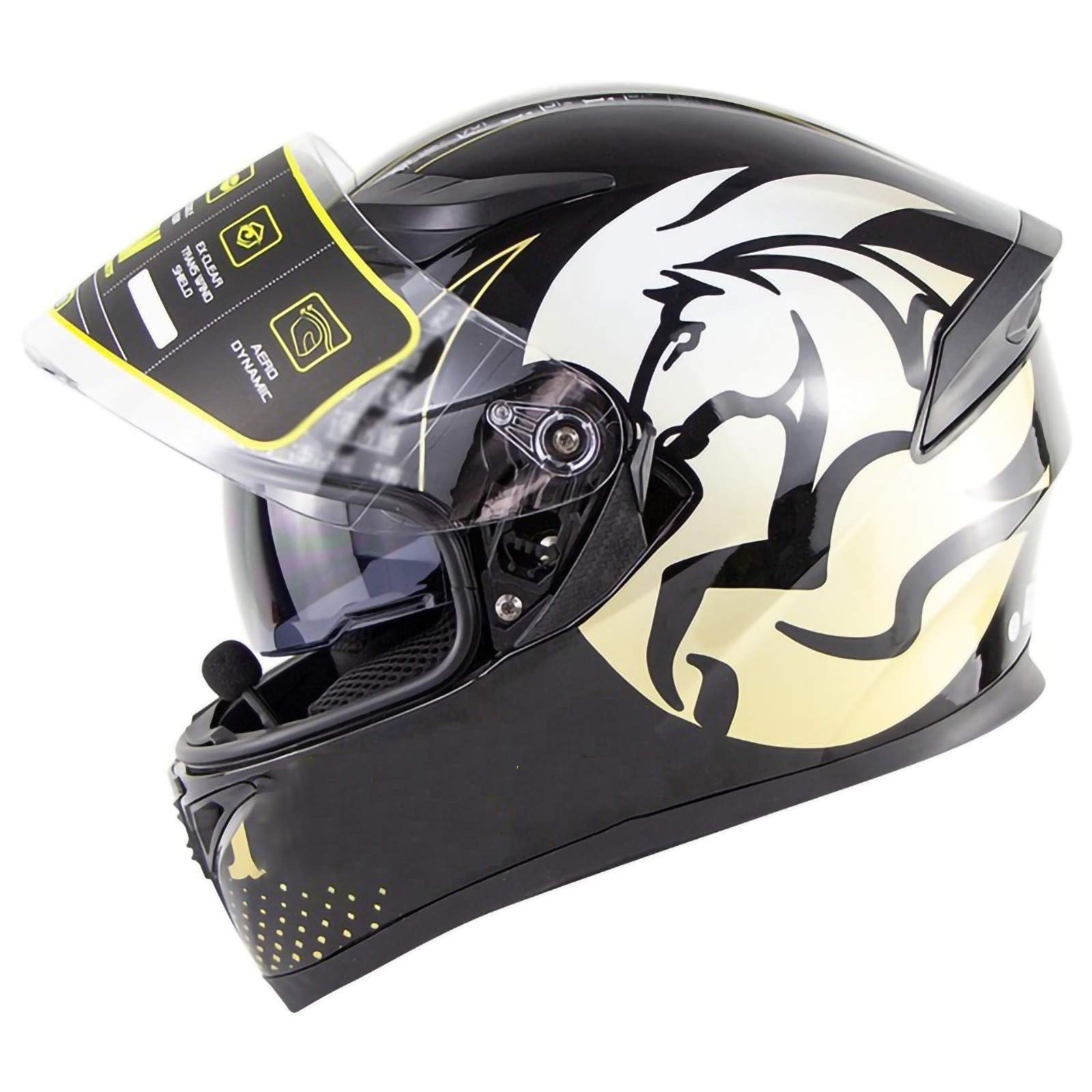 Bluetooth De La Motocicleta Casco,Modular De Doble Volteo Visera Del Casco Completo, El ECE Certificado Casco Con Anti-Niebla Doble Viseras Diseño Ligero Para Hombres Mujeres 3,L
