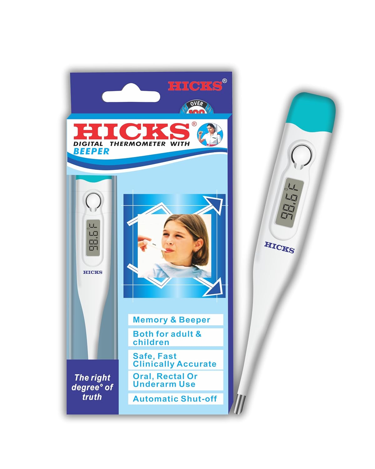 Hicks DMT-102 Digital Thermometer for Fever Home | Professional Clinical