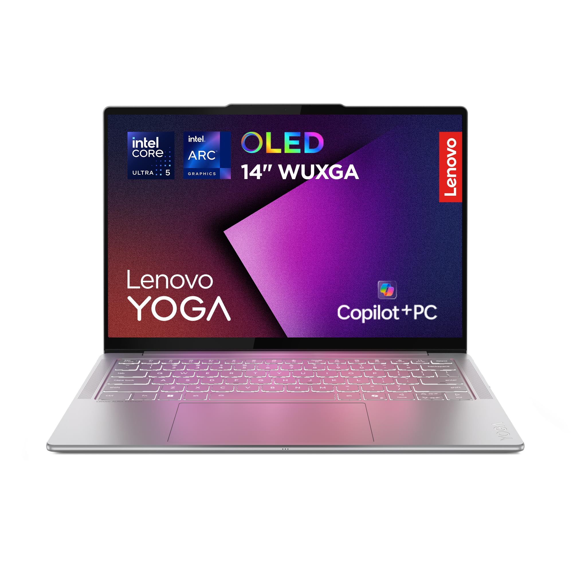 Lenovo Yoga Slim 7 14ILL10 - Ordinateur Portable 14'' OLED WUXGA Copilot+ (Intel Ultra 5 226V, RAM 16Go, SSD 512Go, Intel Arc Graphics 130V, Windows 11 Home) Clavier AZERTY Souris + écouteurs - Gris