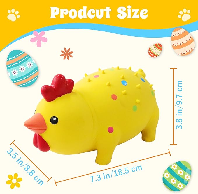 Juguete para Perro Squeaky Chicken Pig, Coyava, Mordible Sonoro miniatura 3