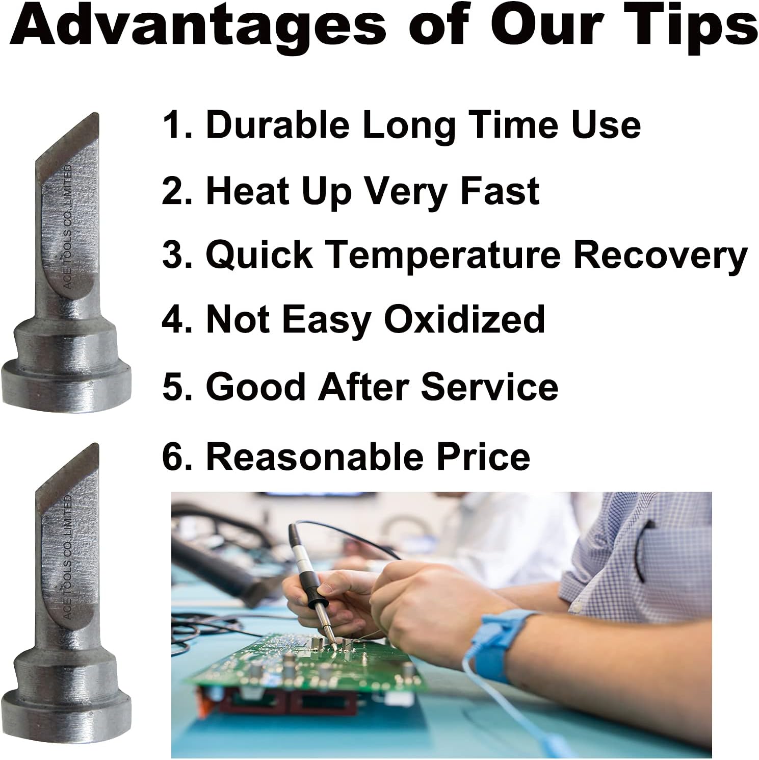 LTSK Small Knife 0.118" / 3mm Soldering Tip for WXP80 WSP80 WP80 WP120 MPR PE75 TCPS WSFP8 WD1000 WSD81 WSD121 WR2002 WR3000M WS81 WD2000 ACE Brand Solder Iron Tips (20)