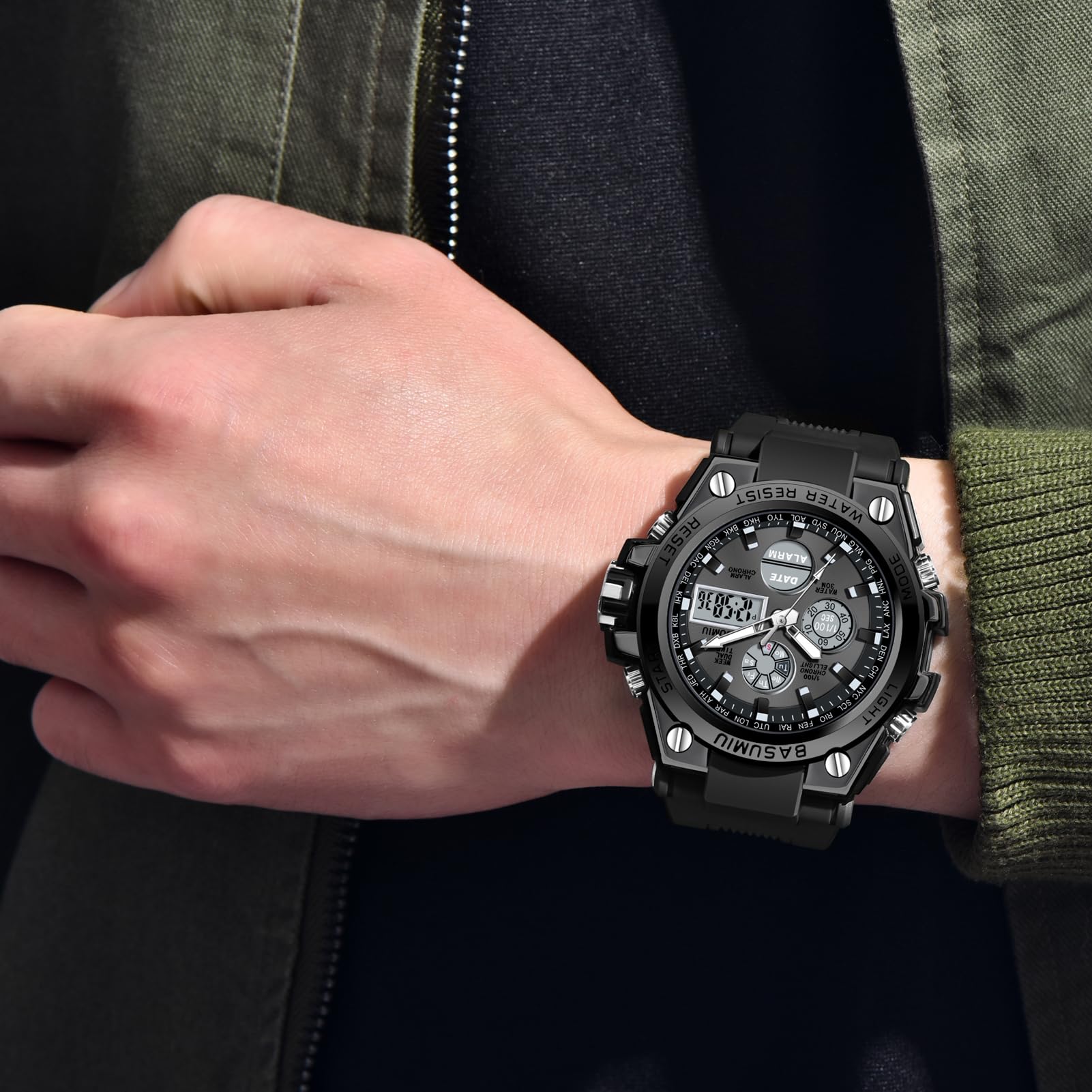 Military Tactical Watches for Men Luxury Black Digital Work Mens Watches Sport Dive Men's Wrist Watches Waterproof Cheap