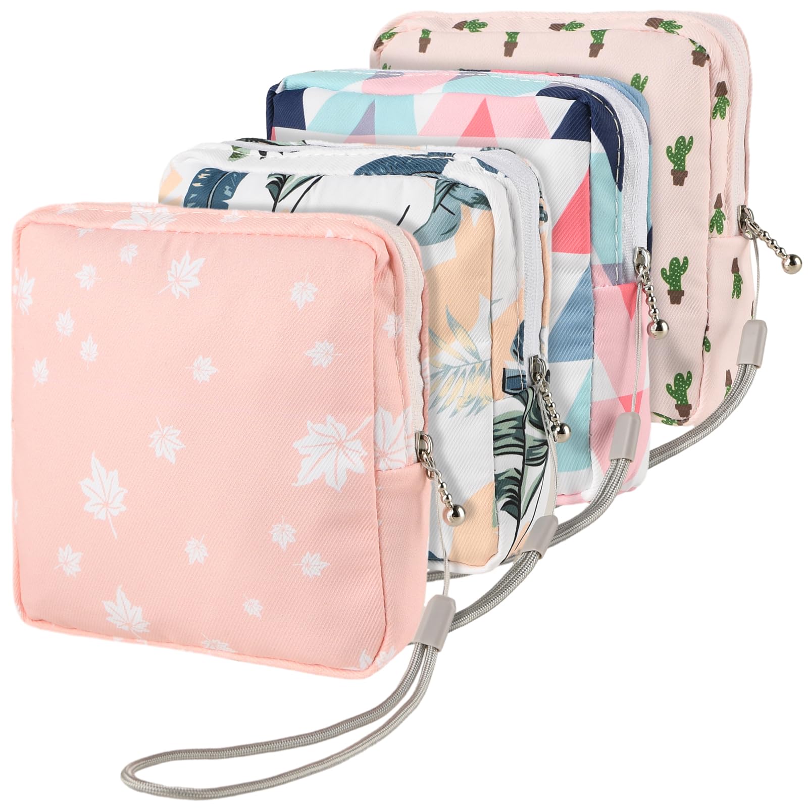 4Pcs Sanitary Napkin Storage Bag, Small Menstrual Period Bag Period Pouch Waterproof ,Tampon Organizer Pouch Tampon Pad Holder for Purse, Pad Bag Feminine Care First Period for Teen Girls School