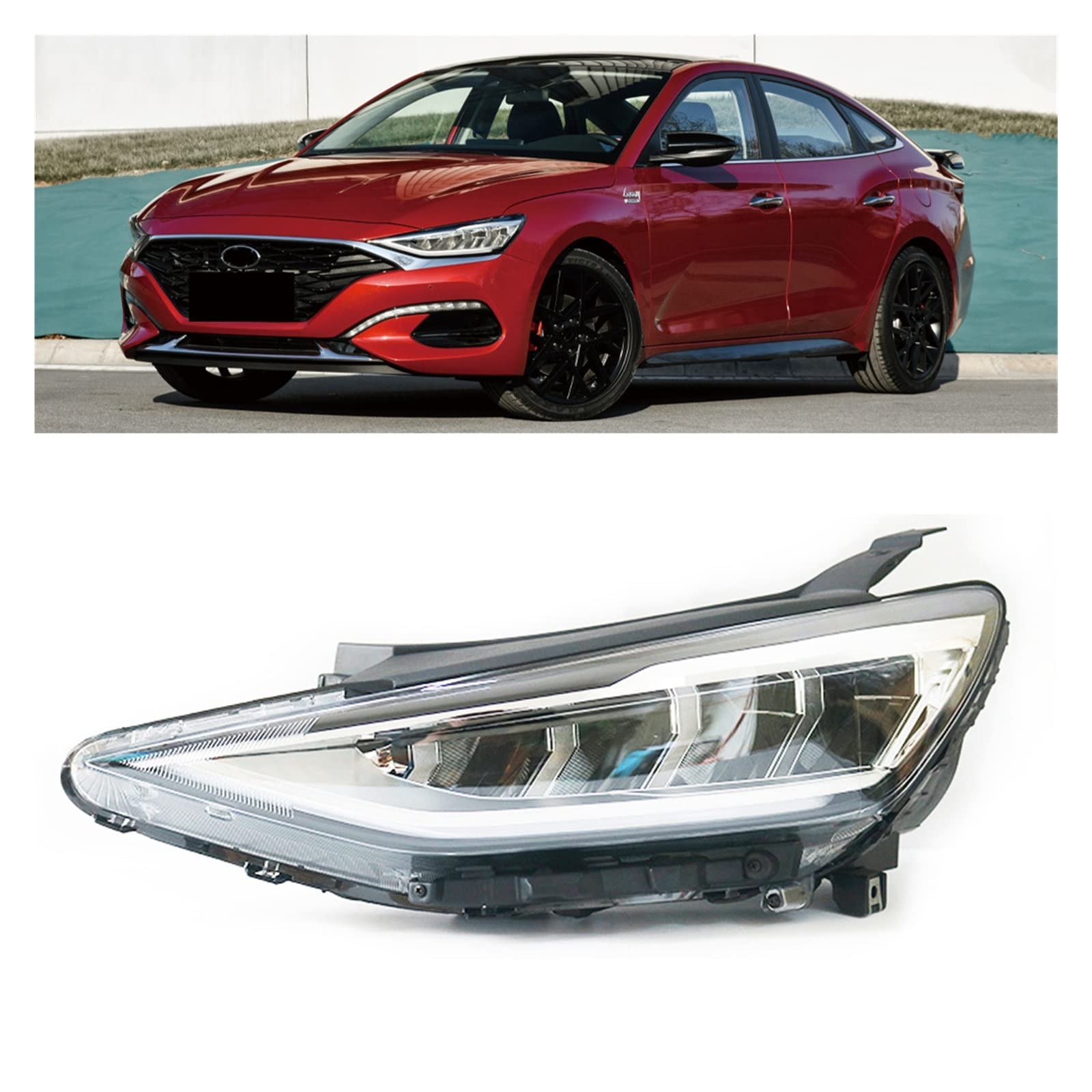 Reflektor przedniego zderzaka reflektor Head Light Head Lamp montaż kompatybilny z Hyundai LAFESTA 2018-2021(Right side)