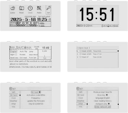 Miniatura 7 de Mini lector de libros electrónicos de 2.66 pulgadas, pantalla de tinta, dispositivos de lector E para ver archivos TXT y EPUB, con modo oscuro,
