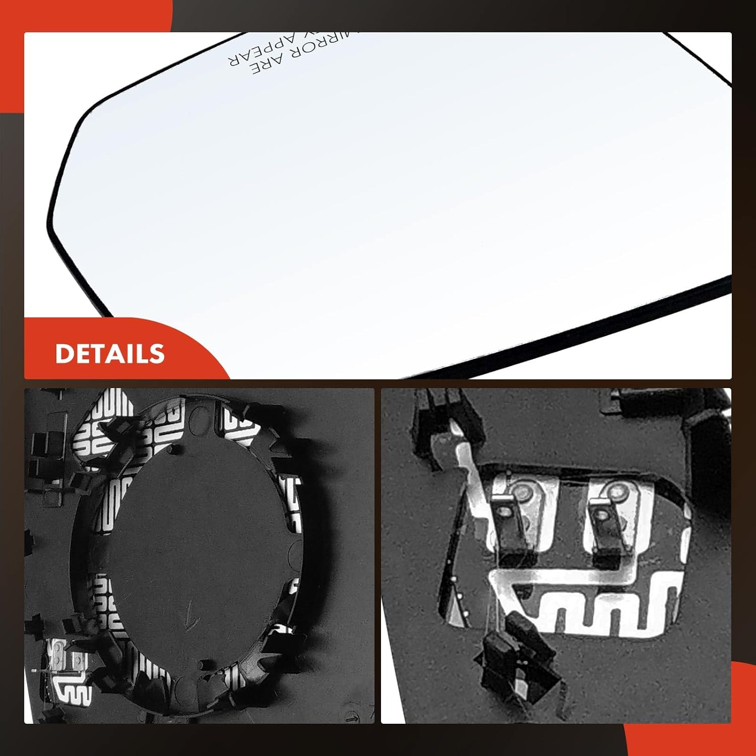 A-Premium Left Driver Side Heated Mirror Glass with Backing Plate - Compatible with Mercedes-Benz ML320 2008-2009, ML350 ML550 2008-2010, ML63 AMG 2008-2010, GL320 2009, GL350 2010, GL450, GL550