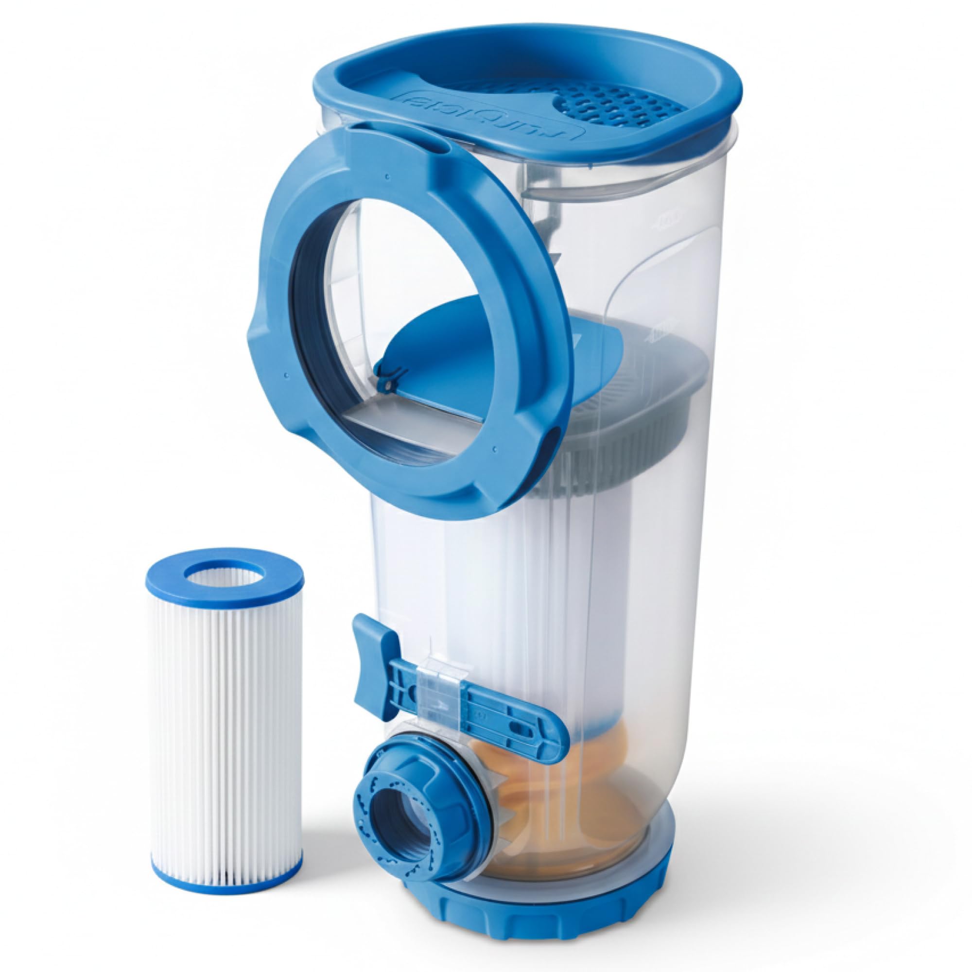 Funsicle FiltraBoost 1200S Pool Pump with AutoSkimmer, 2-in-1 Filter Pump &amp; Skimmer, 1200 GPH, Includes Type C Filter Cartridge &amp; GFCI Plug