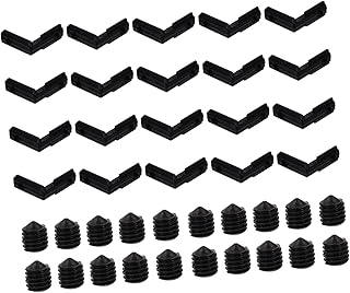 ULTECHNOVO 20pcs 1set Corner Fittings Kitchen Cabinet Accessories Black Shelves Metal Corner Brackets Cabinet Corner Furniture Corner Brackets Corner Joint Bracket Interior Corner Connectors