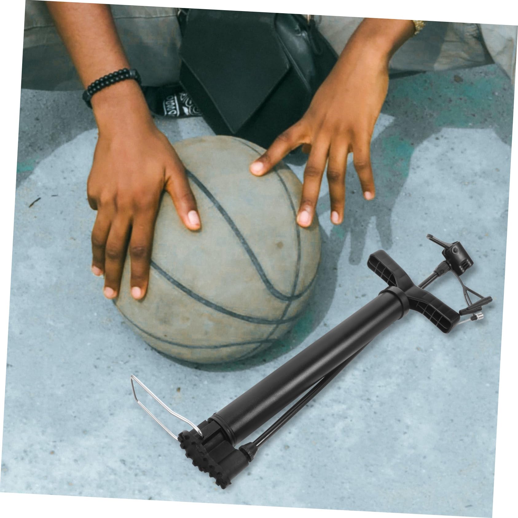 HANABASS 5piezas Bomba De Aire Portátil para Balones y Bicicletas Inflador Ligero para Baloncesto De Yoga y Diseño Compacto y Fácil De Usar para Hogar y Actividades Deportivas