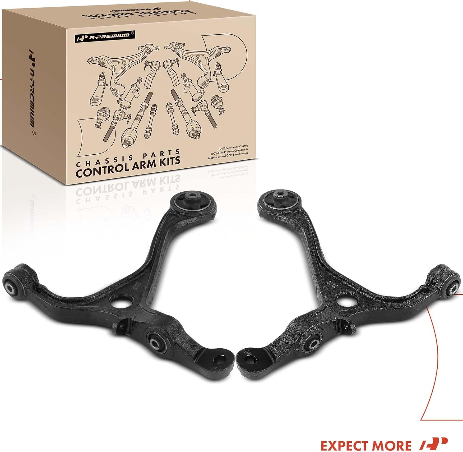 A-Premium 2 x Front Lower Control Arm, with Bushing, Compatible with Acura TL 2004 2005 2006