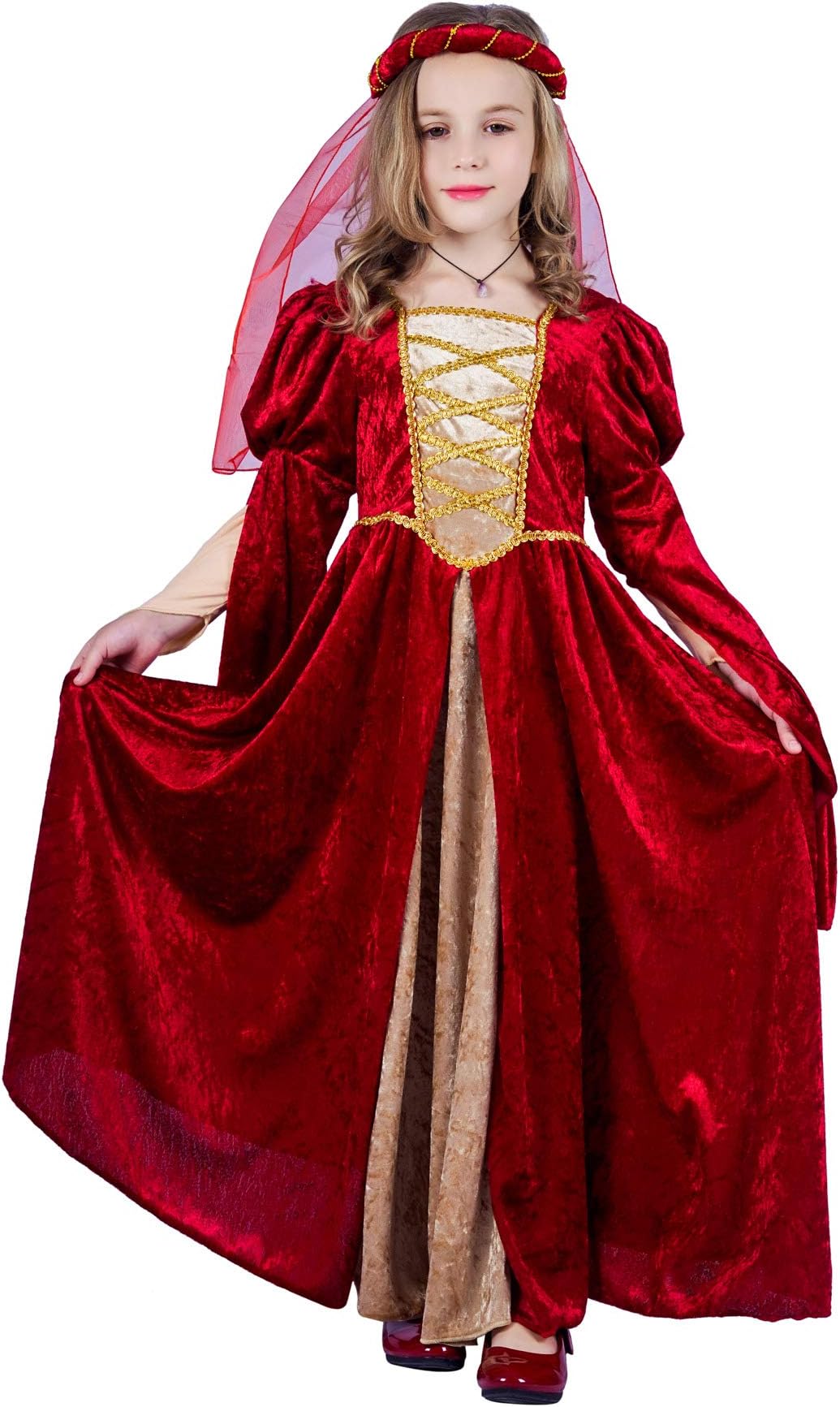PGOND Girl's Renaissance Halloween Fancy Dress Costume